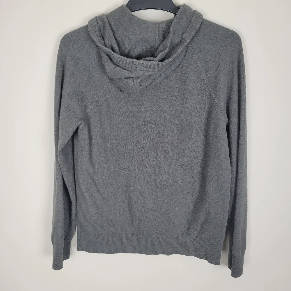 Vince Wool Cashmere Full Zip Up Hoodie Sweater Womens Medium Gray - Picture 5 of 6